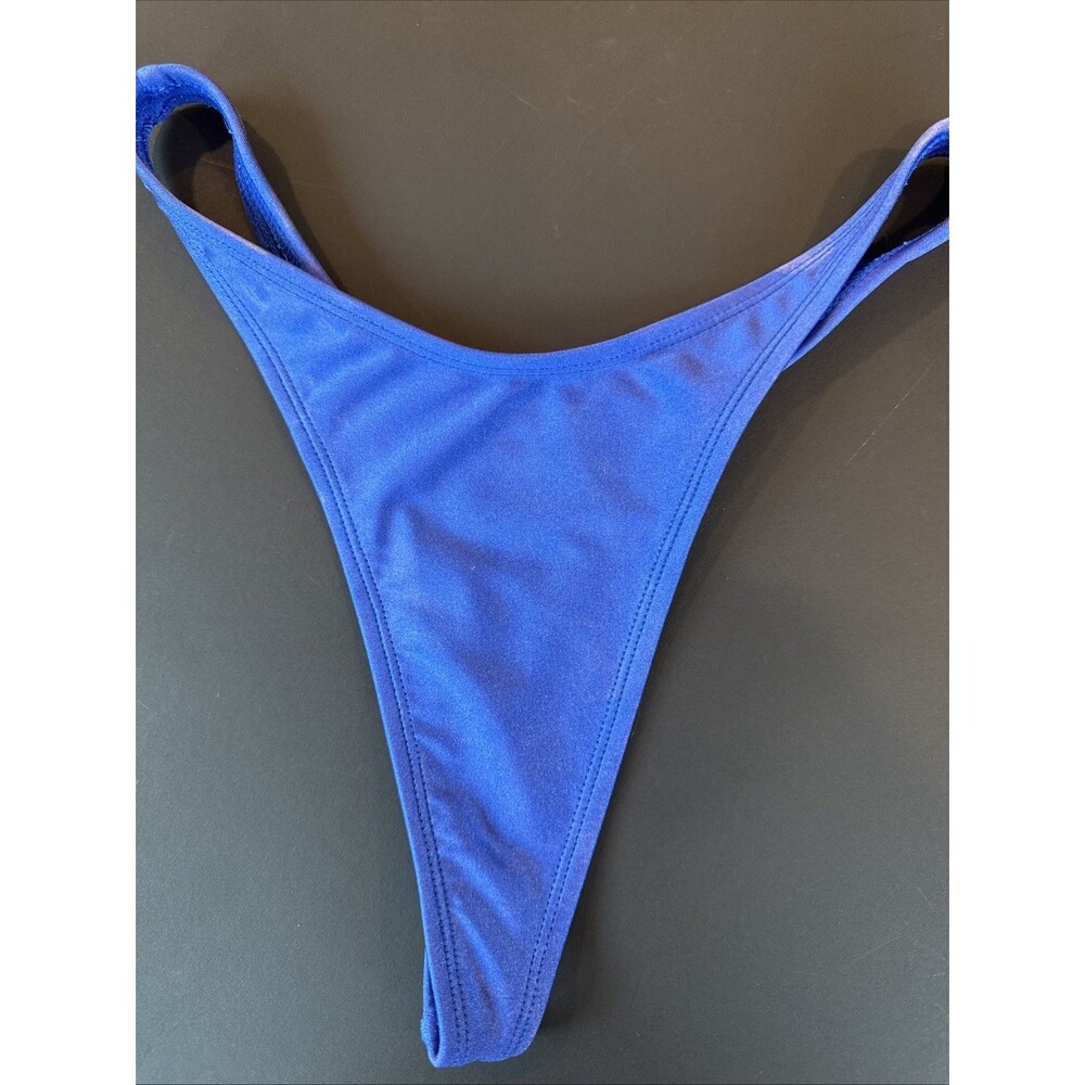 Natasia Swimwear Leo Bikini Bottoms In Blue Size XS Women’s Swim Suit